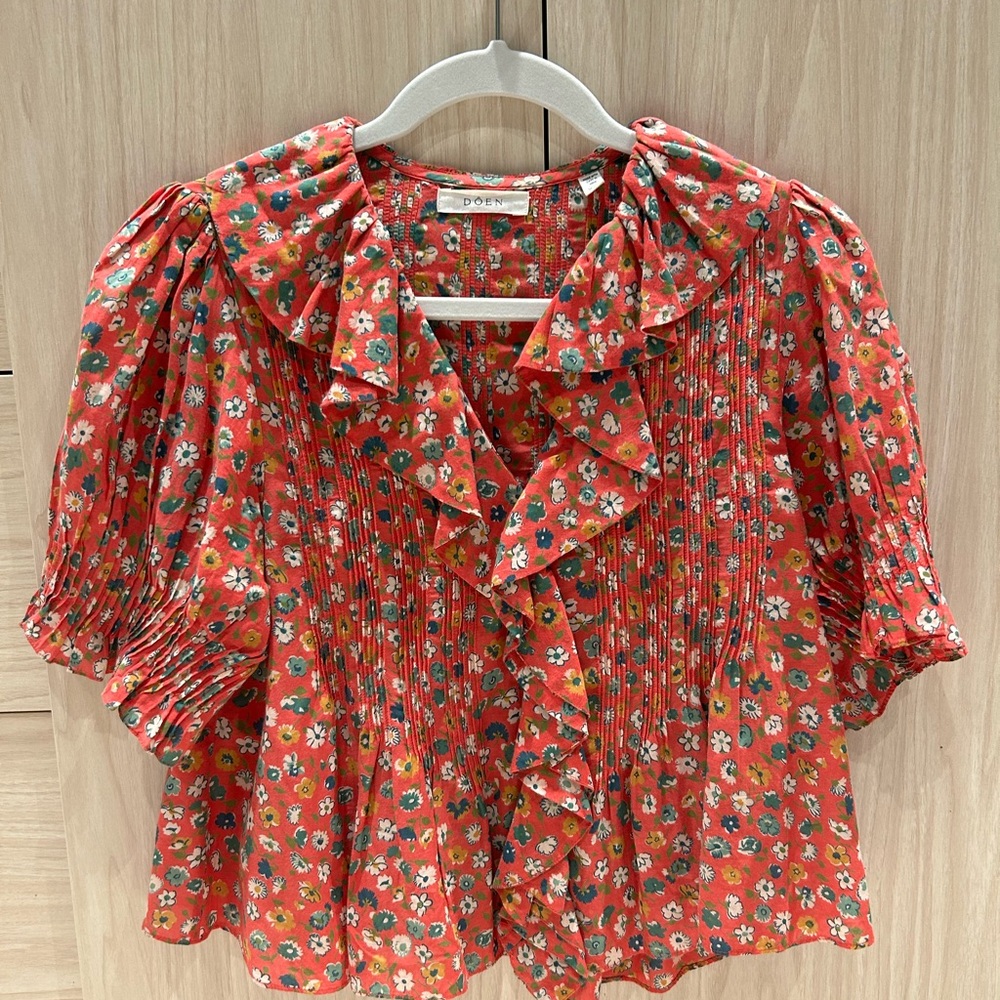 Doen Henri Top, Poppy Tasha Garden, Floral, XXS